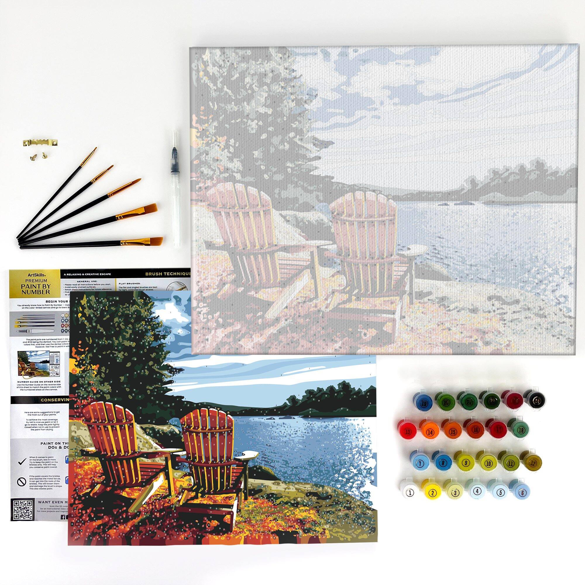 ArtSkills® Adirondacks & Boat Lake Premium Paint by Number Set